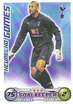 Heurelho Gomes Tottenham Hotspur 2008/09 Topps Match Attax #289
